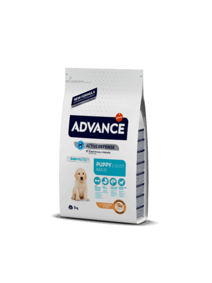 Advance Maxi - Puppy Με Κοτόπουλο και Ρύζι 12kg + ΔΩΡΟ ΛΑΔΙ 300ML